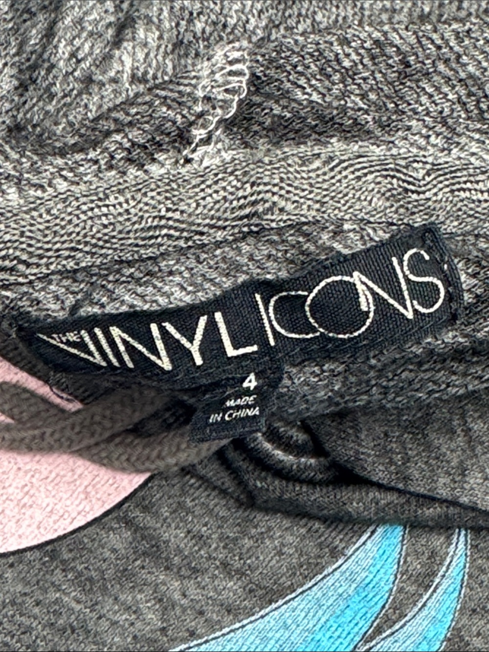 Journey Graphic burnout thin hoodie Charcoal with Pastel Wings womens size 4X - Picture 4 of 5